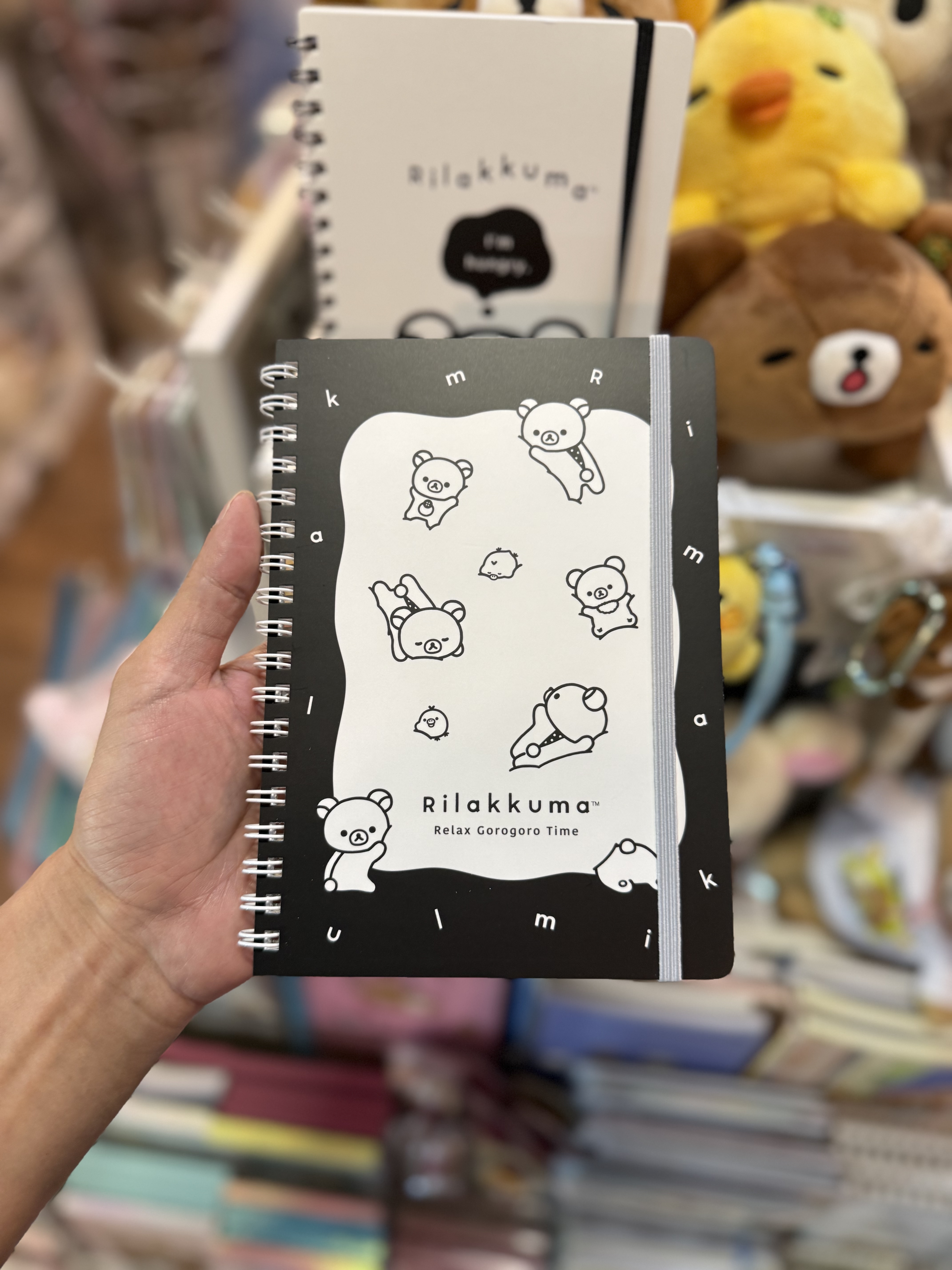 《現貨》全新Rilakkuma黑白造型圈簿
