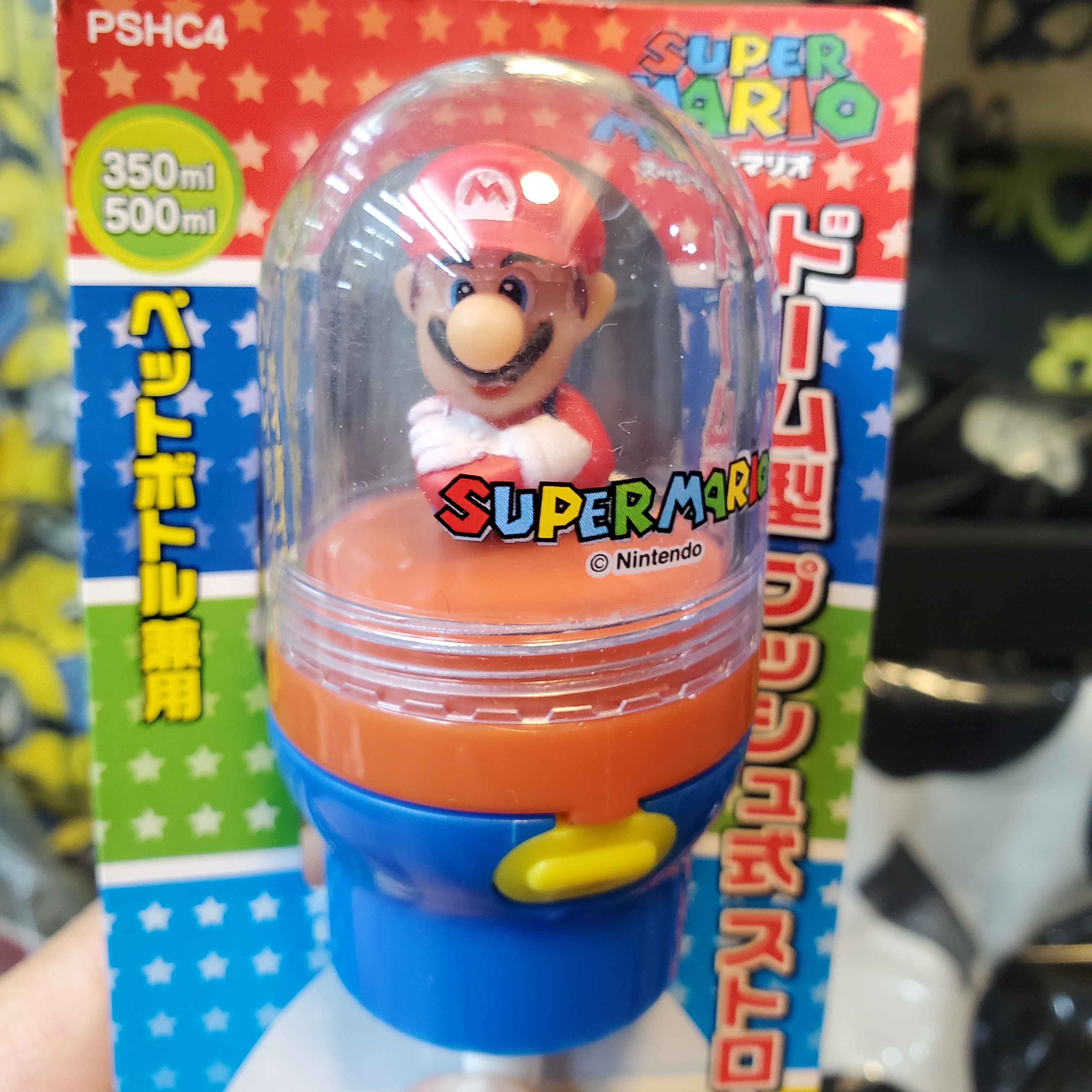 [現貨] [日本直送] SUPER MARIO ｜超級瑪利奧 ｜ 公仔水樽蓋連飲管 {TF2305190}