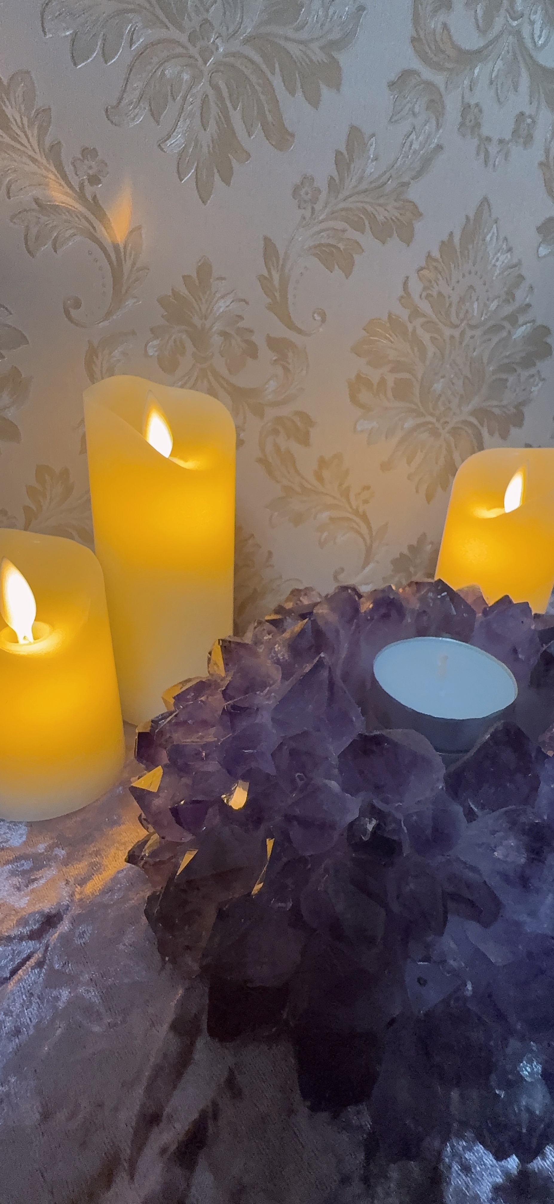 【來自巴西的靈魂之光】紫水晶花燭台💜