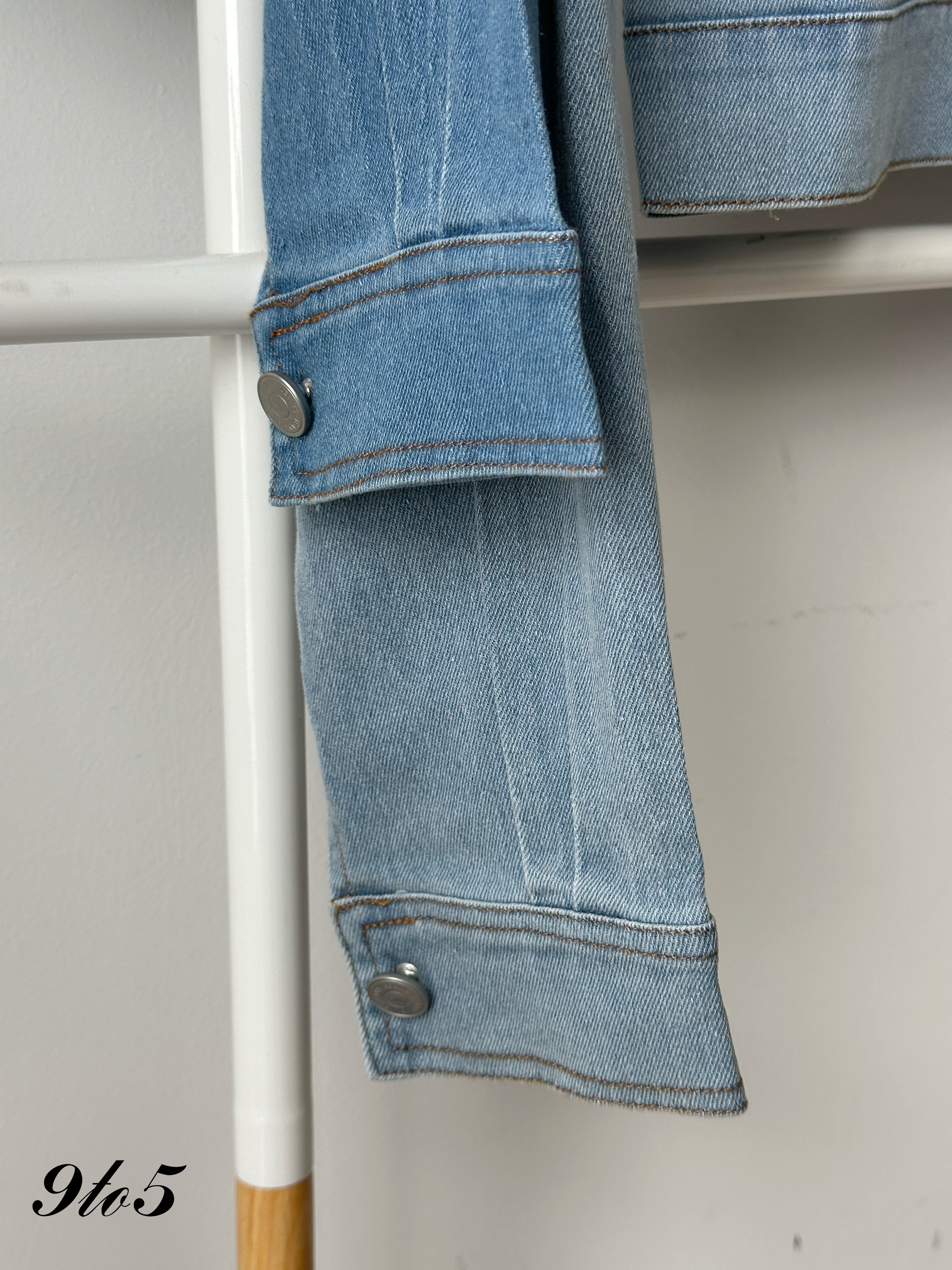 T4218 Brown Collar Denim Jacket - 3 Colors 
