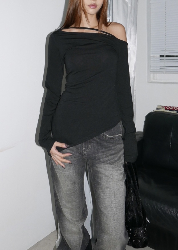 Asymmetric Cutout Off-Shoulder Top