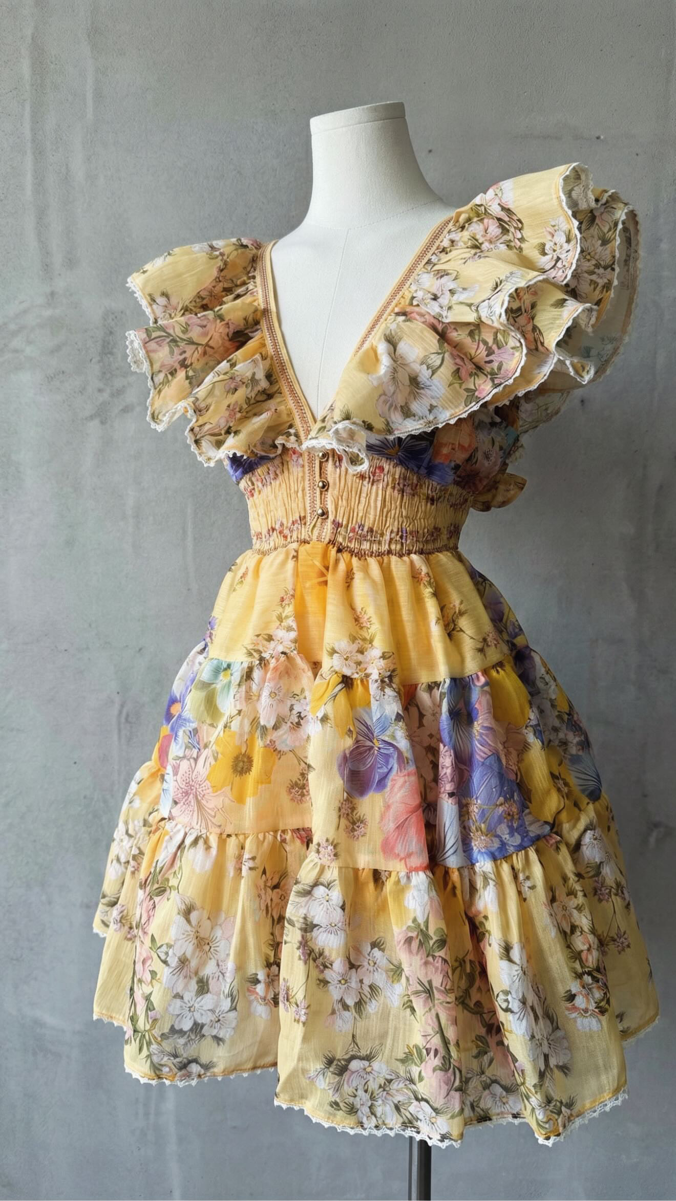 歐美風藍白/紅白印花連衣裙