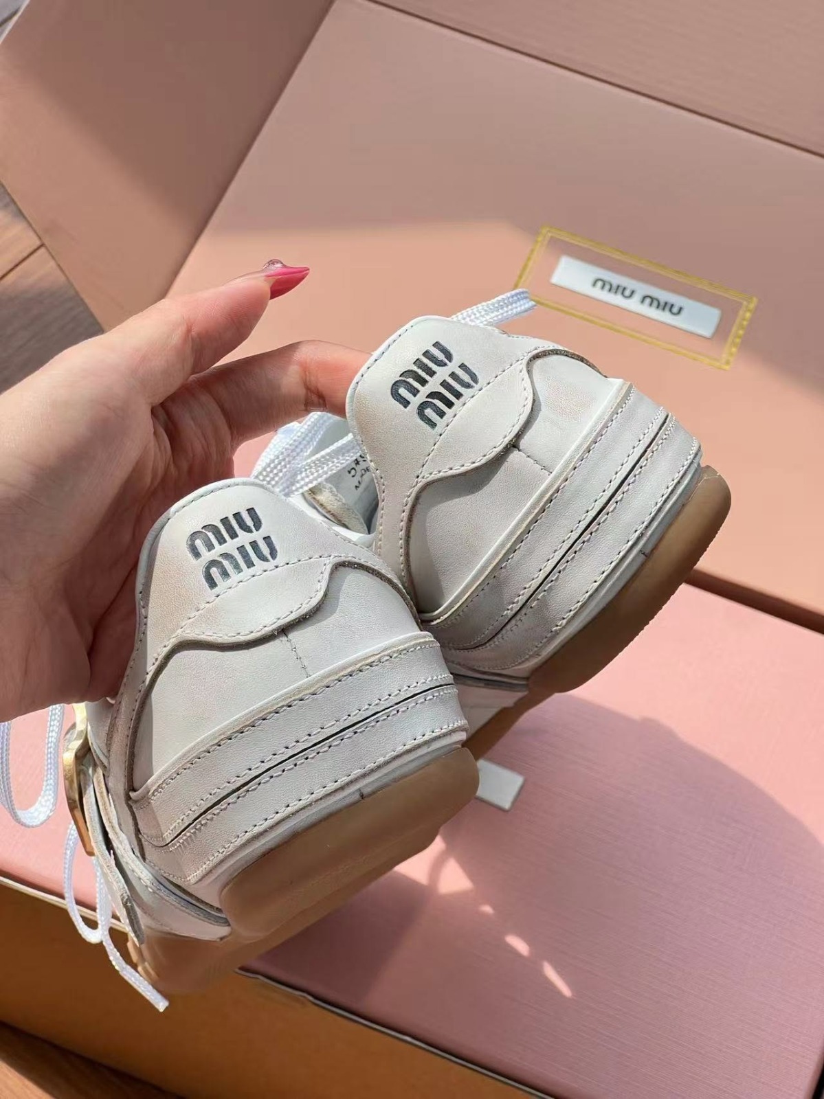 【頂級原單】Miu Miu Gymnasium leather sneakers 皮革運動鞋德訓鞋