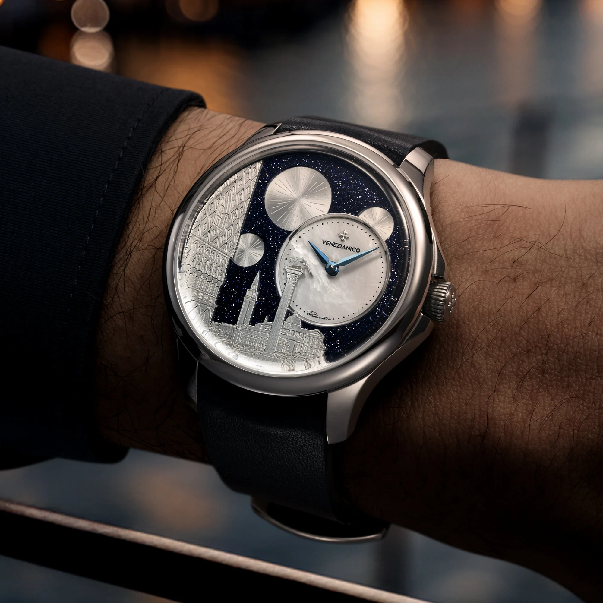 預訂 VENEZIANICO 聖馬可教堂廣場 Redentore Bellanotte 40mm - 1221575 *可加配原裝鋼錶帶*