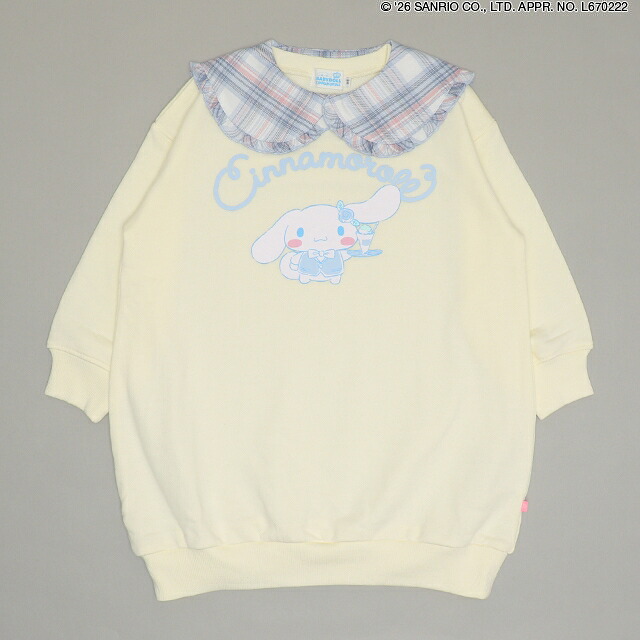 🆕【⭐訂購⭐】日本直送 🇯🇵🌀#Sanrio 可拆卸 格紋荷葉邊領 衛衣連身裙［4款選］🌀 [ELIA-0093][261013]