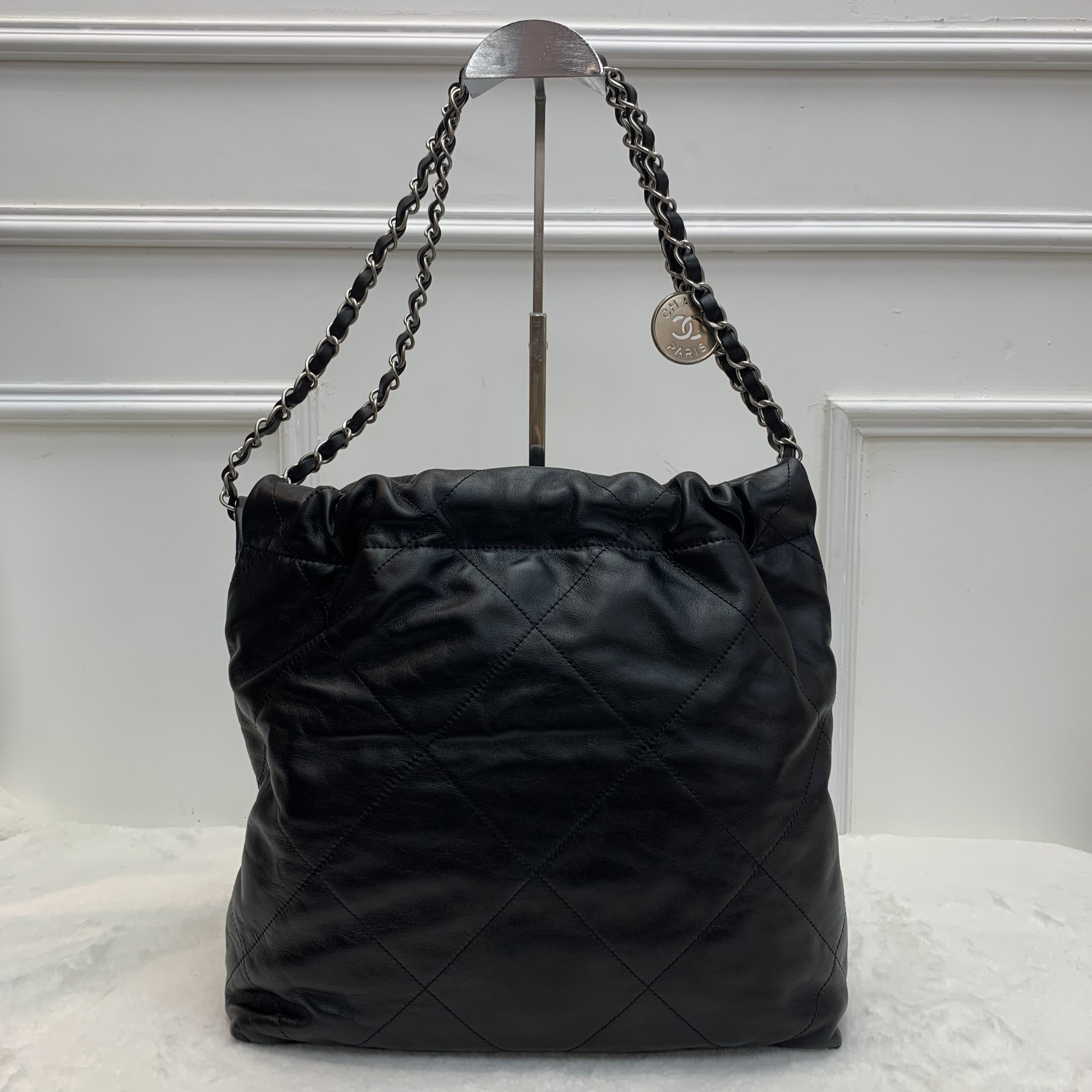 Chanel 22bag 黑色銀扣