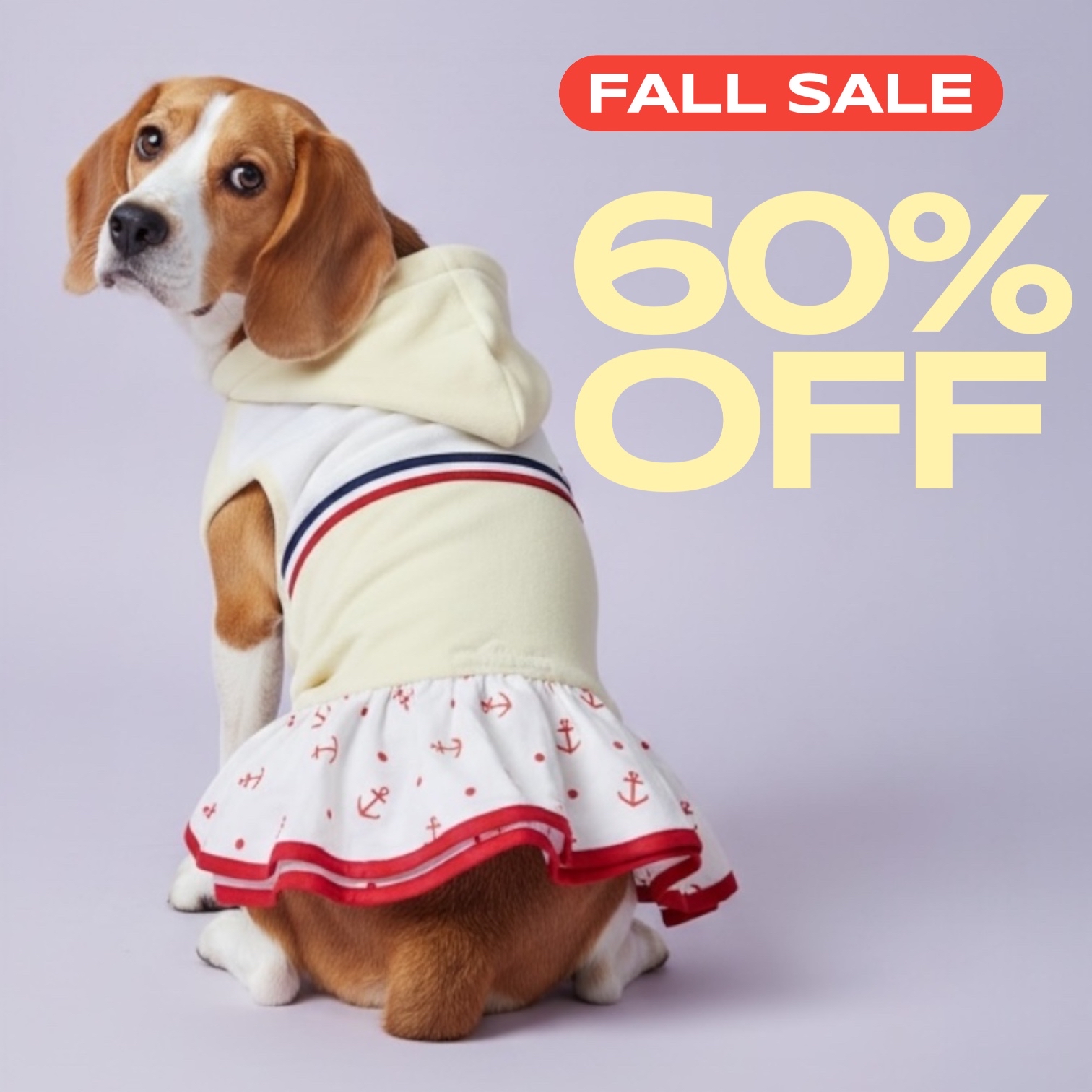 S146Y 有帽藍白紅條裙 - 粉黃色  【瑕疵品】