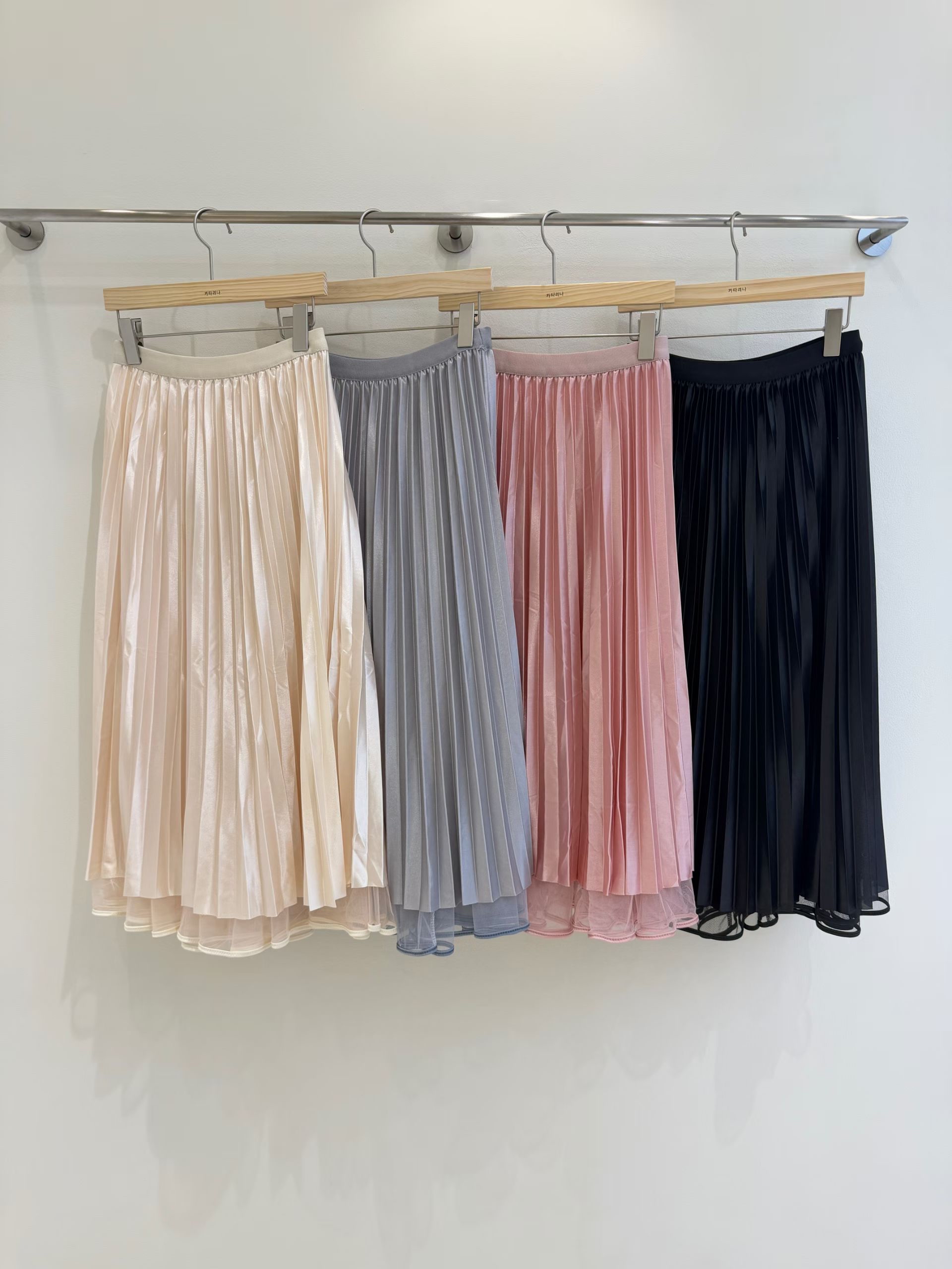 CT16 浪漫雙面網紗百摺長裙