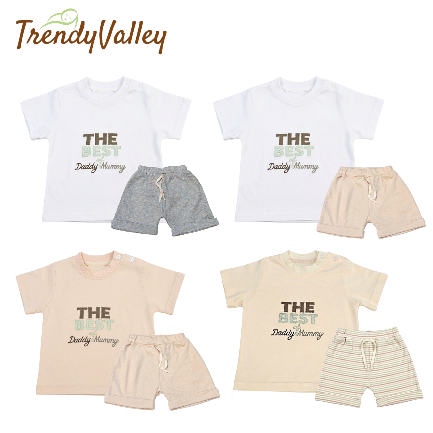 Trendyvalley Organic Cotton Short Sleeve Short Pant (The Best)