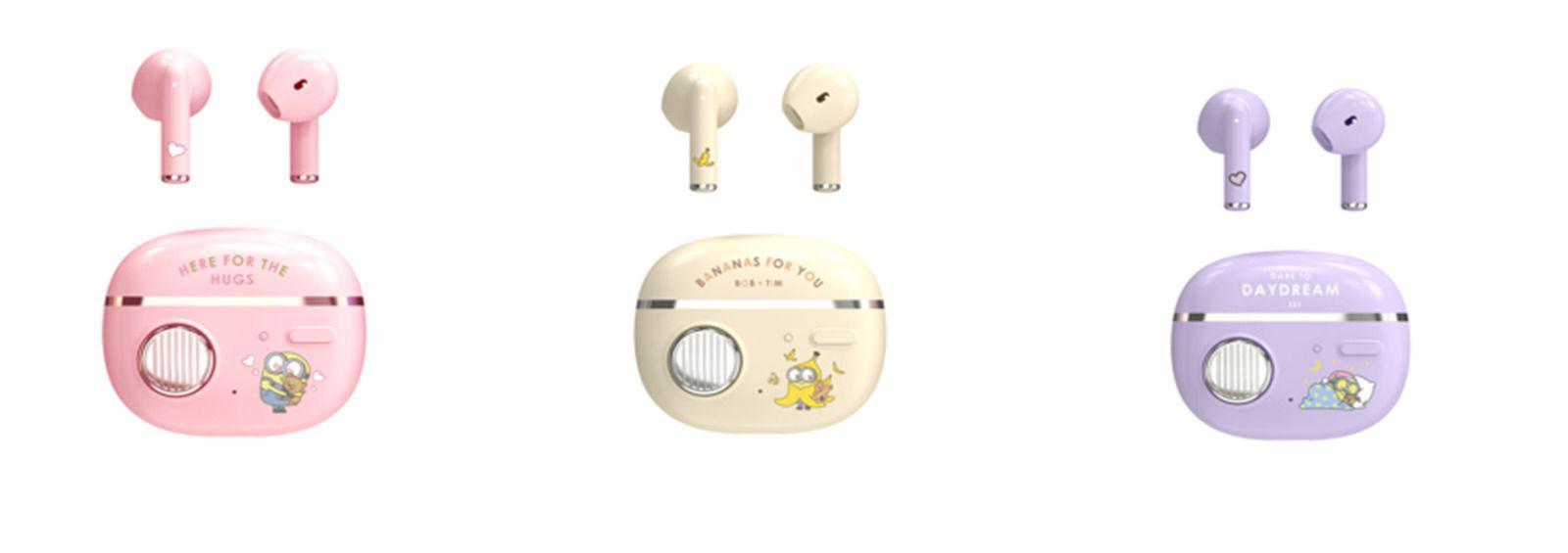 Minions x Emie  小黃人Bob和Tim系列🎧J08藍牙耳機套装 Minions 香港正版授權 (ME11426)