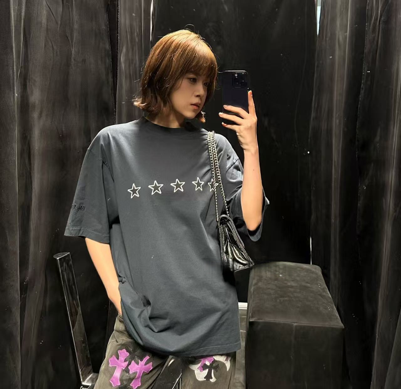 【頂級原單】Balenciaga  Top Rating五角星刺繡寬鬆短袖Tee