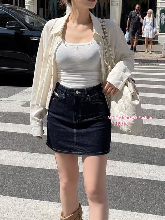 HL3113 韓國👖Howluk短身牛裙