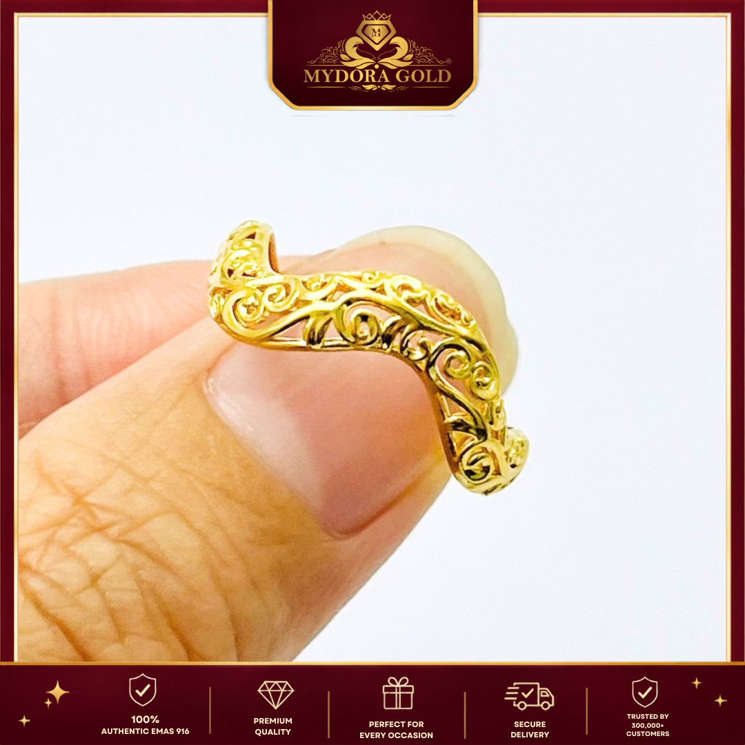 MYDORA Cincin Wave Corak Jawa (5G) l EMAS 916/22K