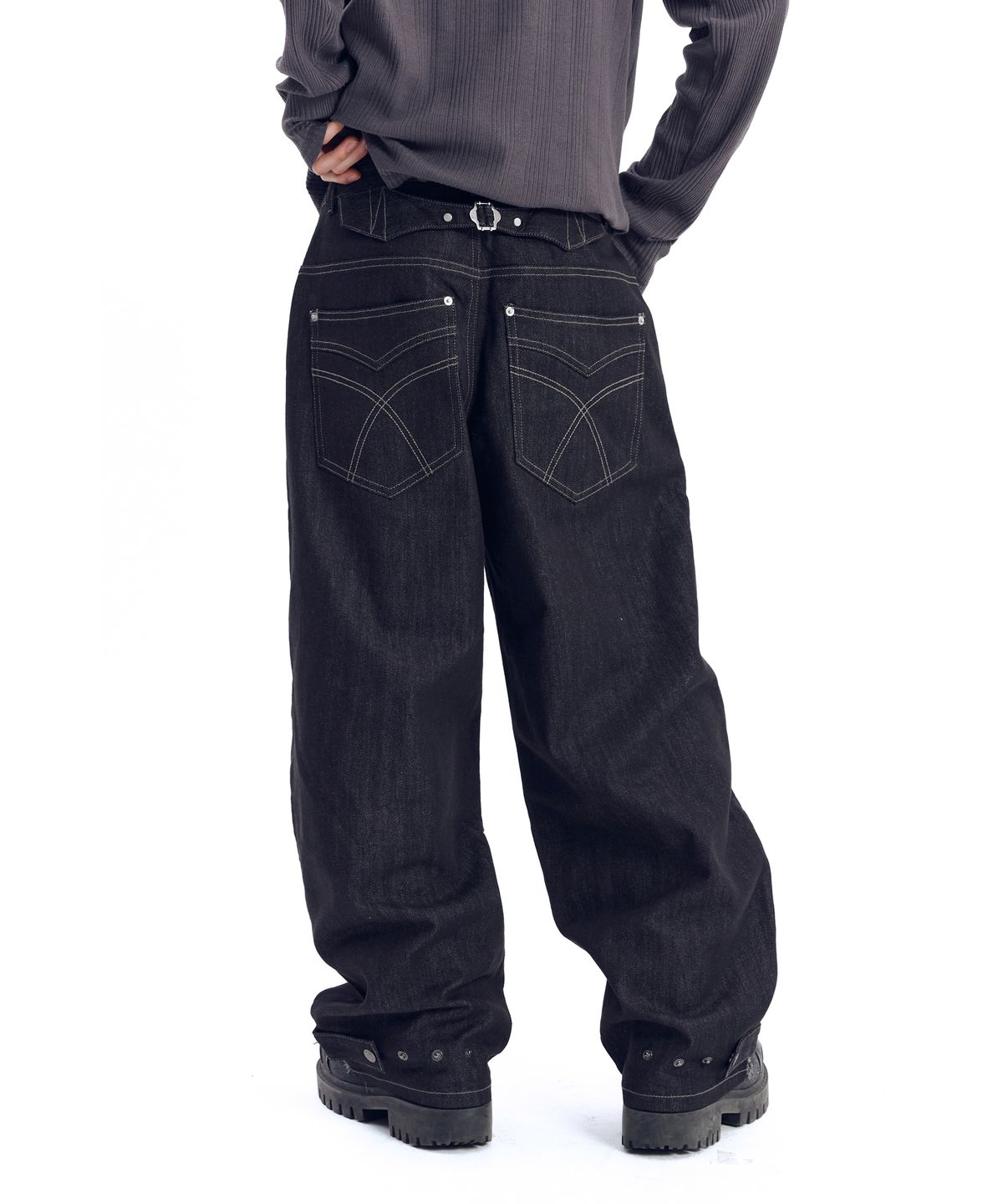 🇰🇷訂購｜AAKAM 26SS｜Steve Cinch Back Denim Pants 2色 