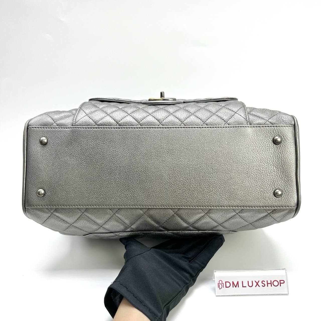 Chanel Metallic Silver Front Pocket Tote Bag (Serial 23, Year 2017)