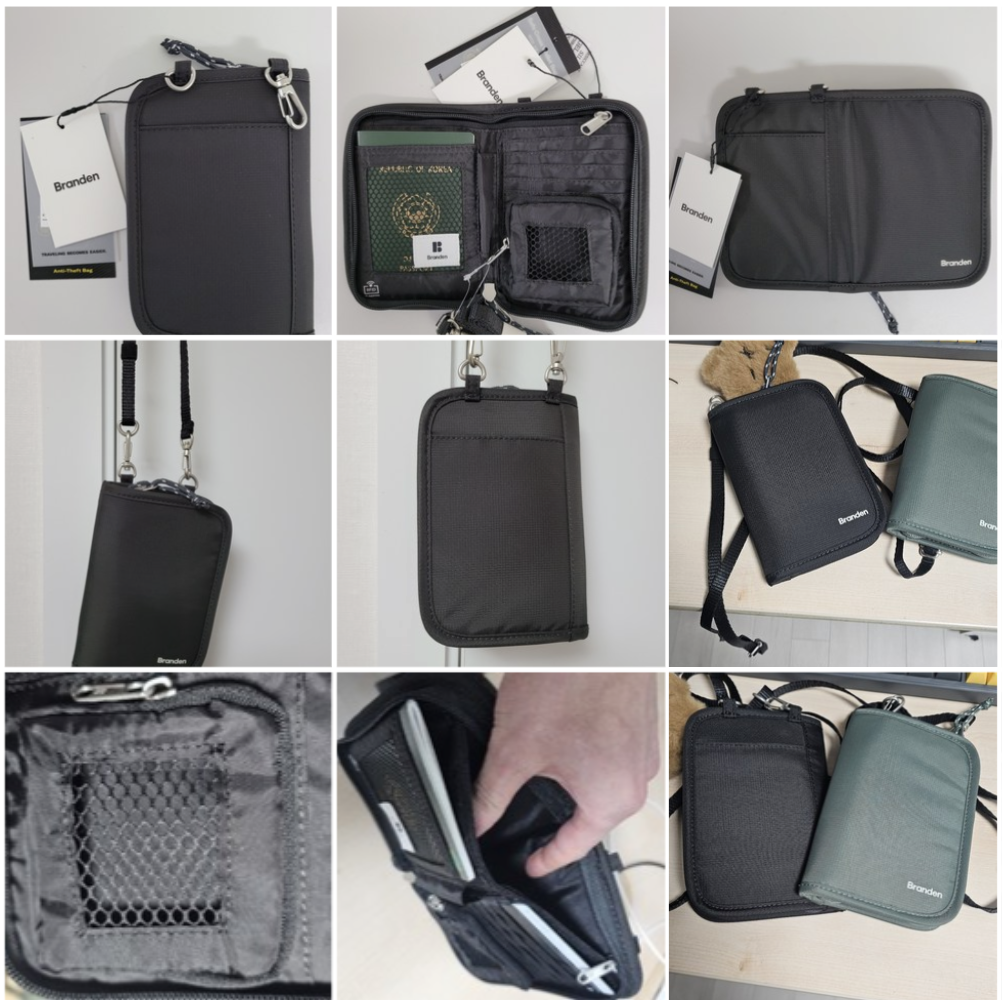 韓國 Branden Safe Plus 防盜 旅行銀包 斜揹袋｜ Cross Wallet Bag