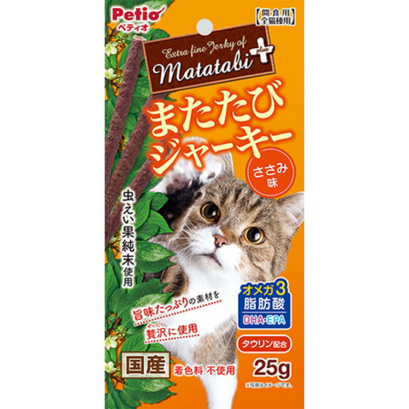 Petio｜W13812 #B135日本產 木天蓼雞胸肉條 皮毛護理 (牛磺酸+ DHA+EPA+) 貓小食 25g (90602913)