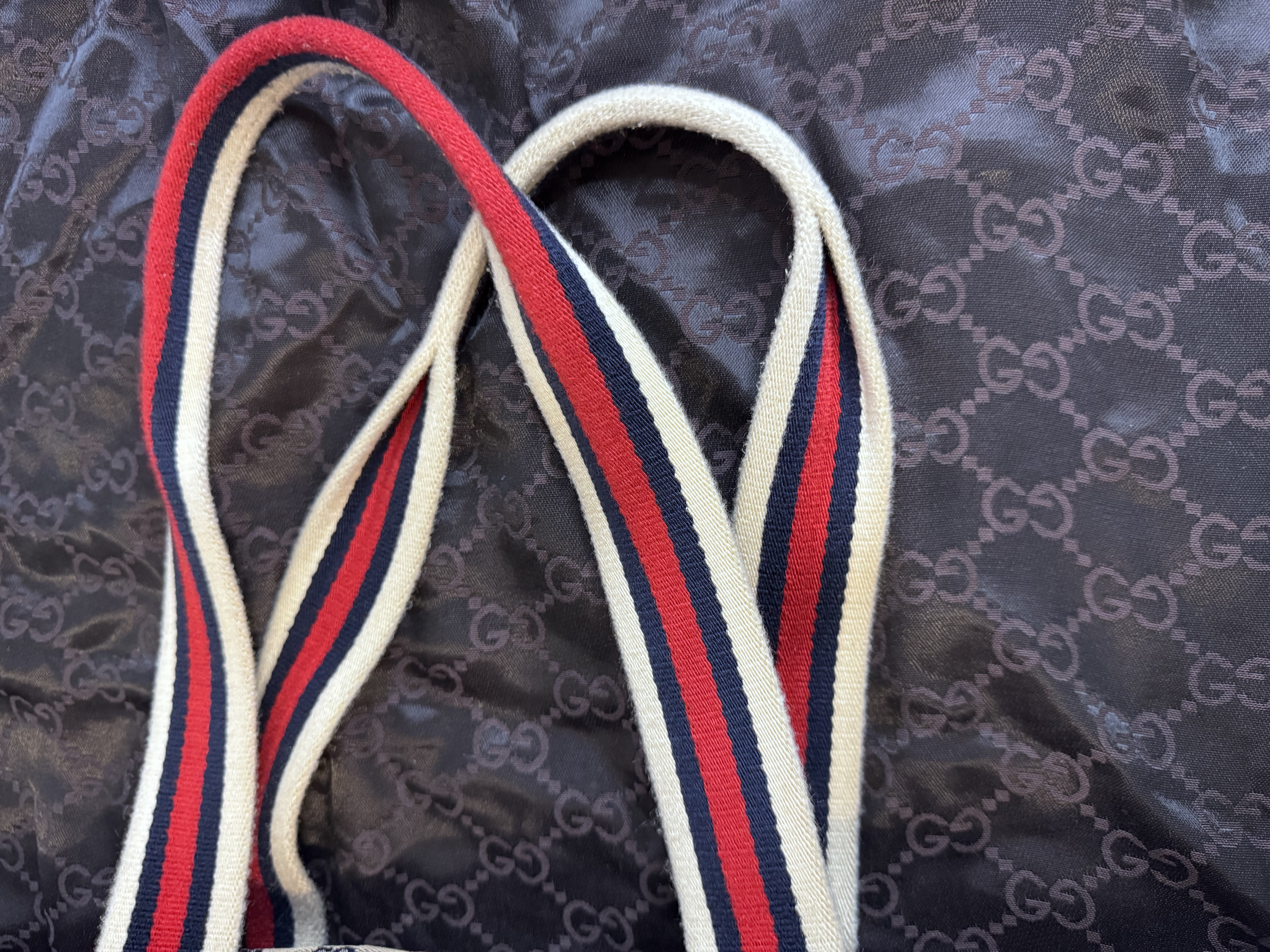 Gucci Vintage GG Supreme Sherry Line Top Travel Bag