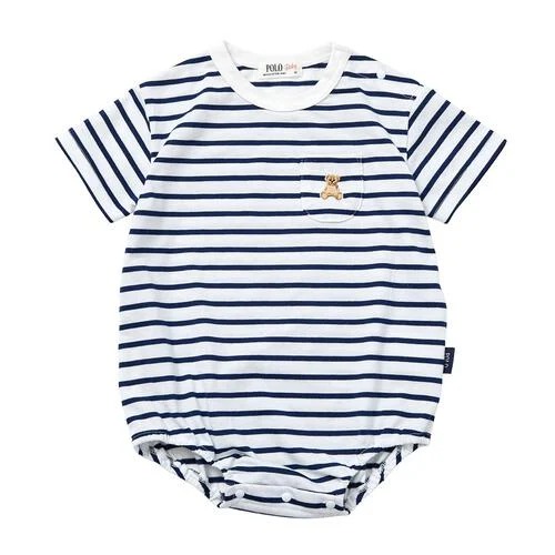 Polo Baby 短袖連身間條衫 3色可選 70/80cm