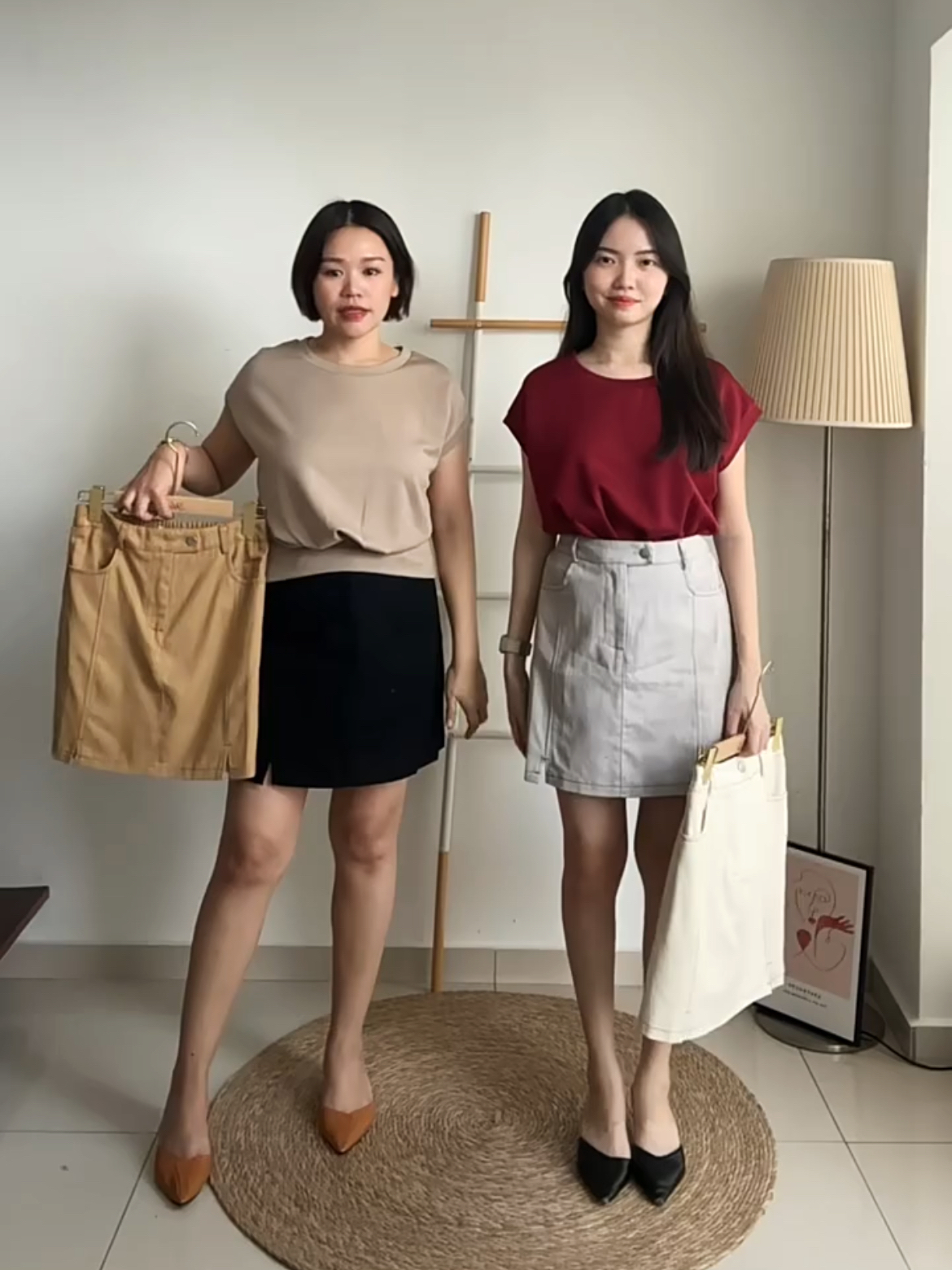 S1821 A Line Short Skirt - 4 Colors 