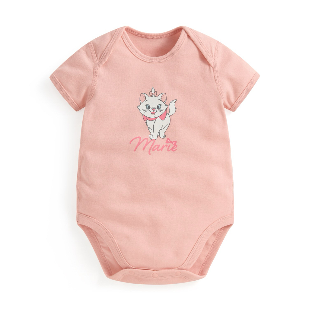 💚預訂 台灣直送💚Disney系列六色人物印花純棉短袖包屁衣