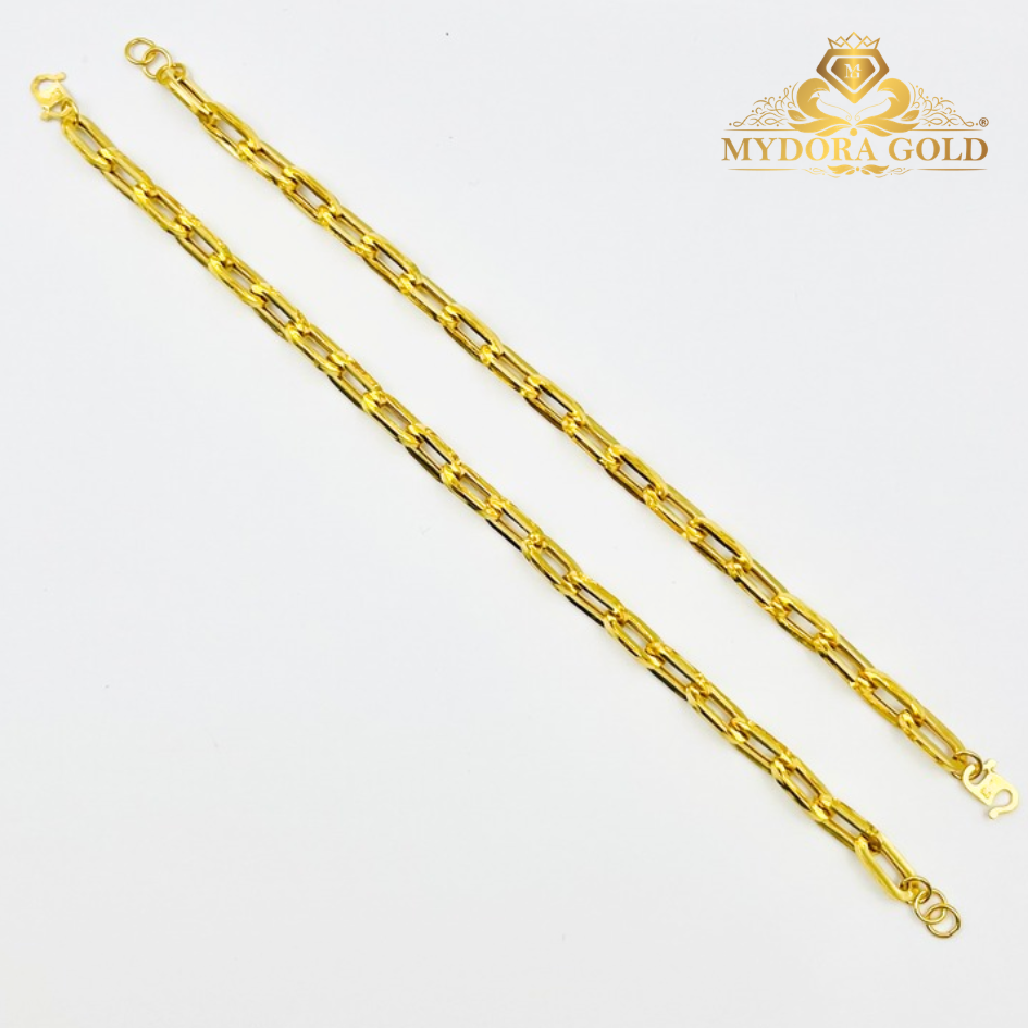 MYDORA Rantai Tangan PaperClip Chain l EMAS 916/22K