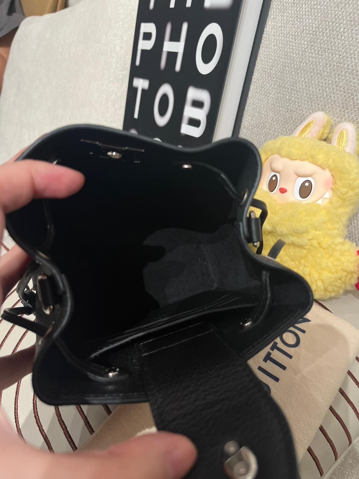 LV Nano Lockme Bucket Calfskin 100%Authentic, 98%New ✅NFC✅Dust bag