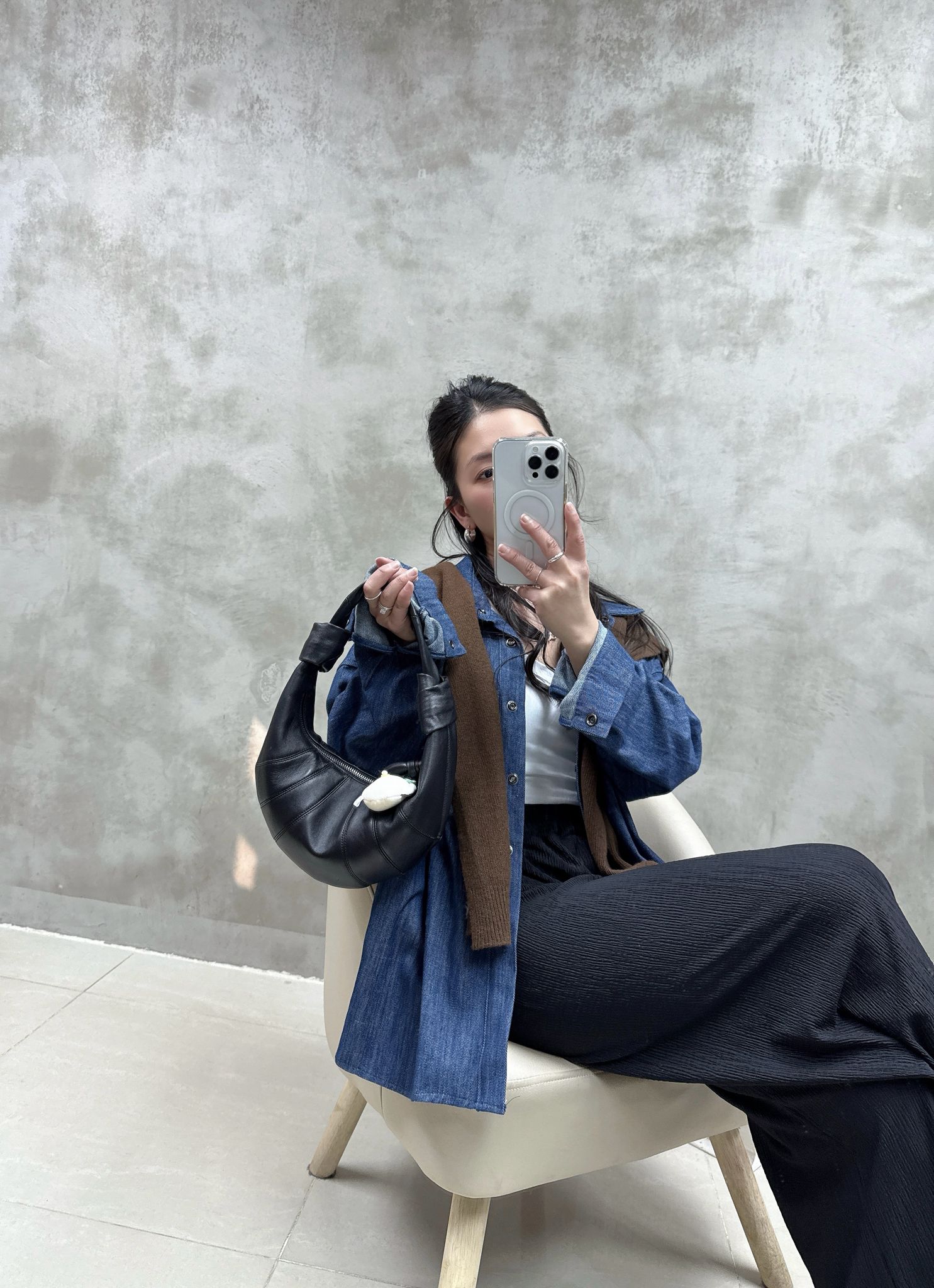 皮牌牛仔恤衫外套