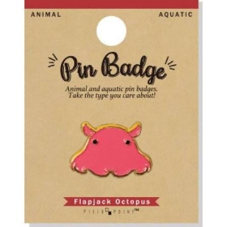 Animal Pin Badge- Flapjack Octopus