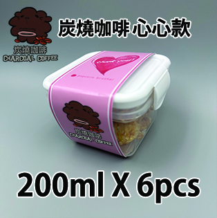 【心心紙腰封】炭燒咖啡味200ml小禮密實盒 X 6盒