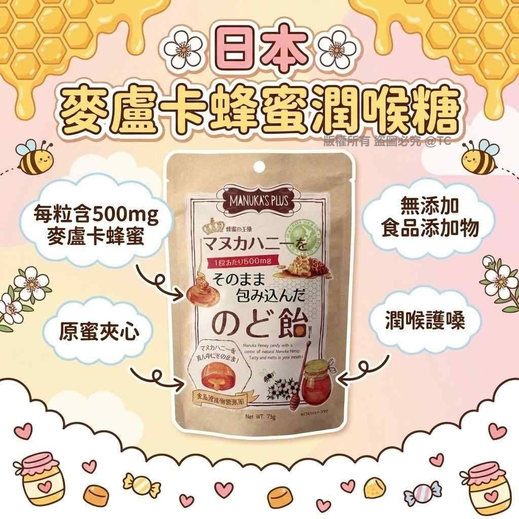 Manuka's Plus麥盧卡蜂蜜潤喉糖 73g - 04260079