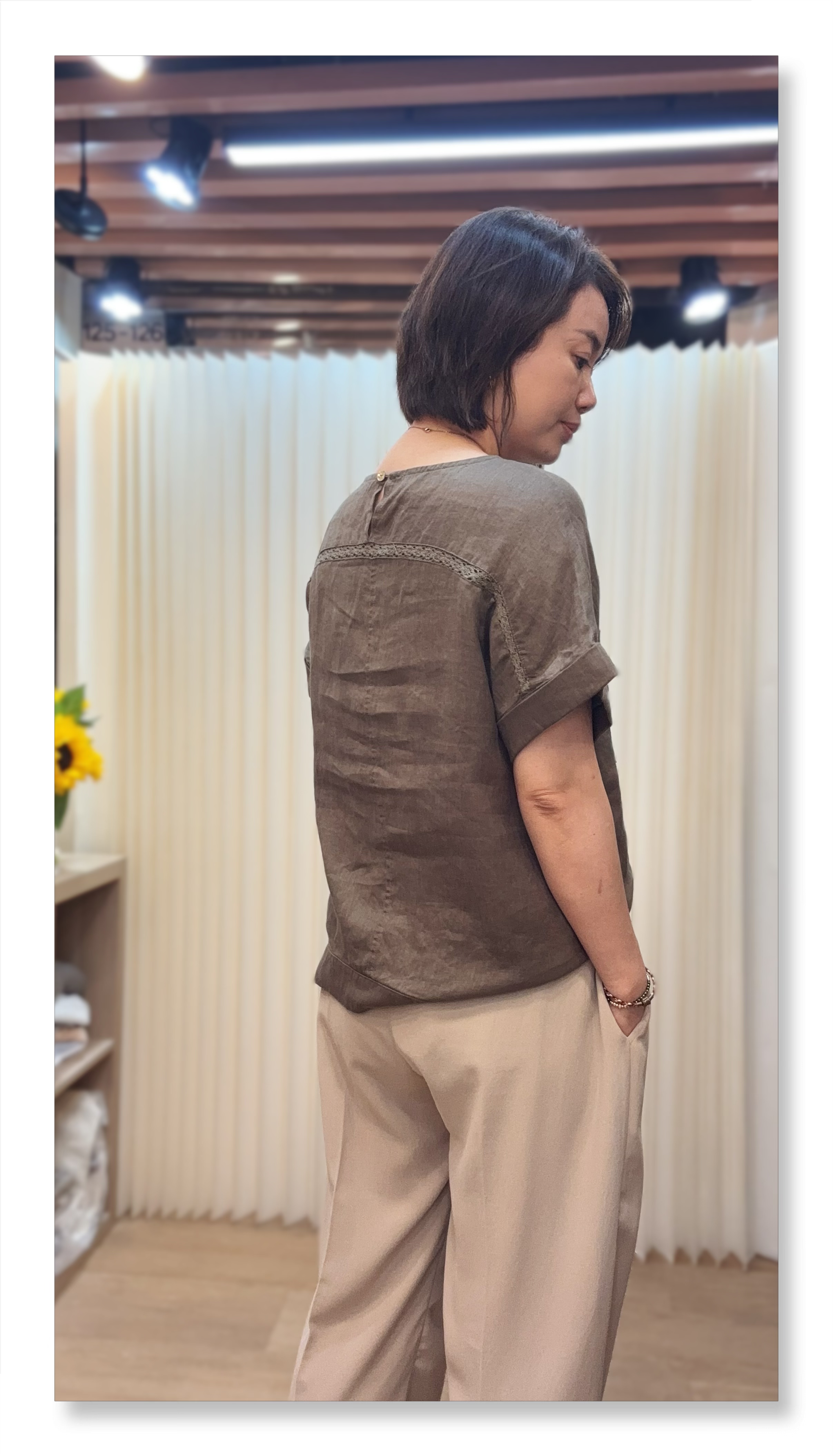 麻質拼通花衫 M967 846139329