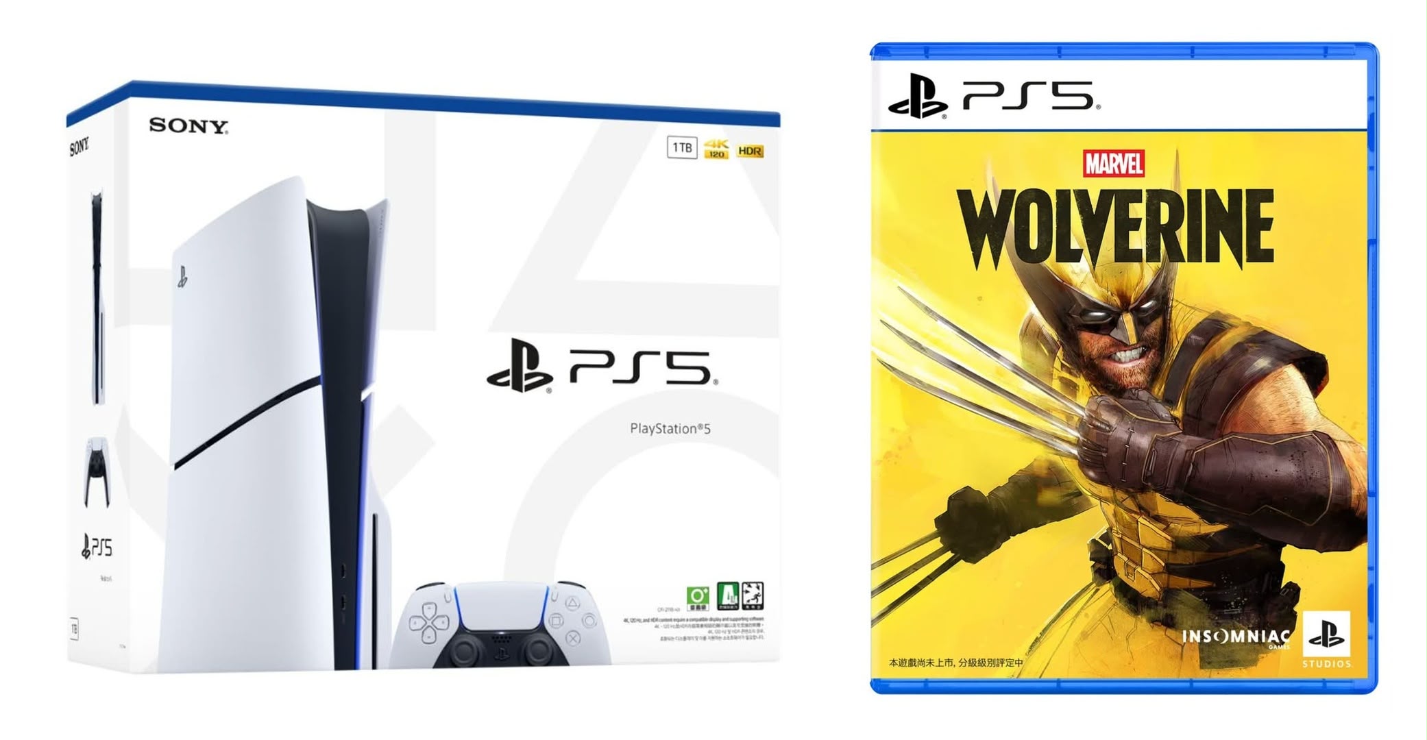 PlayStation 5 Slim 3T (光碟版) + PS5 MARVEL’S WOLVERINE 香港行貨(主機1T + WD_BLACK SN850P 2T)
