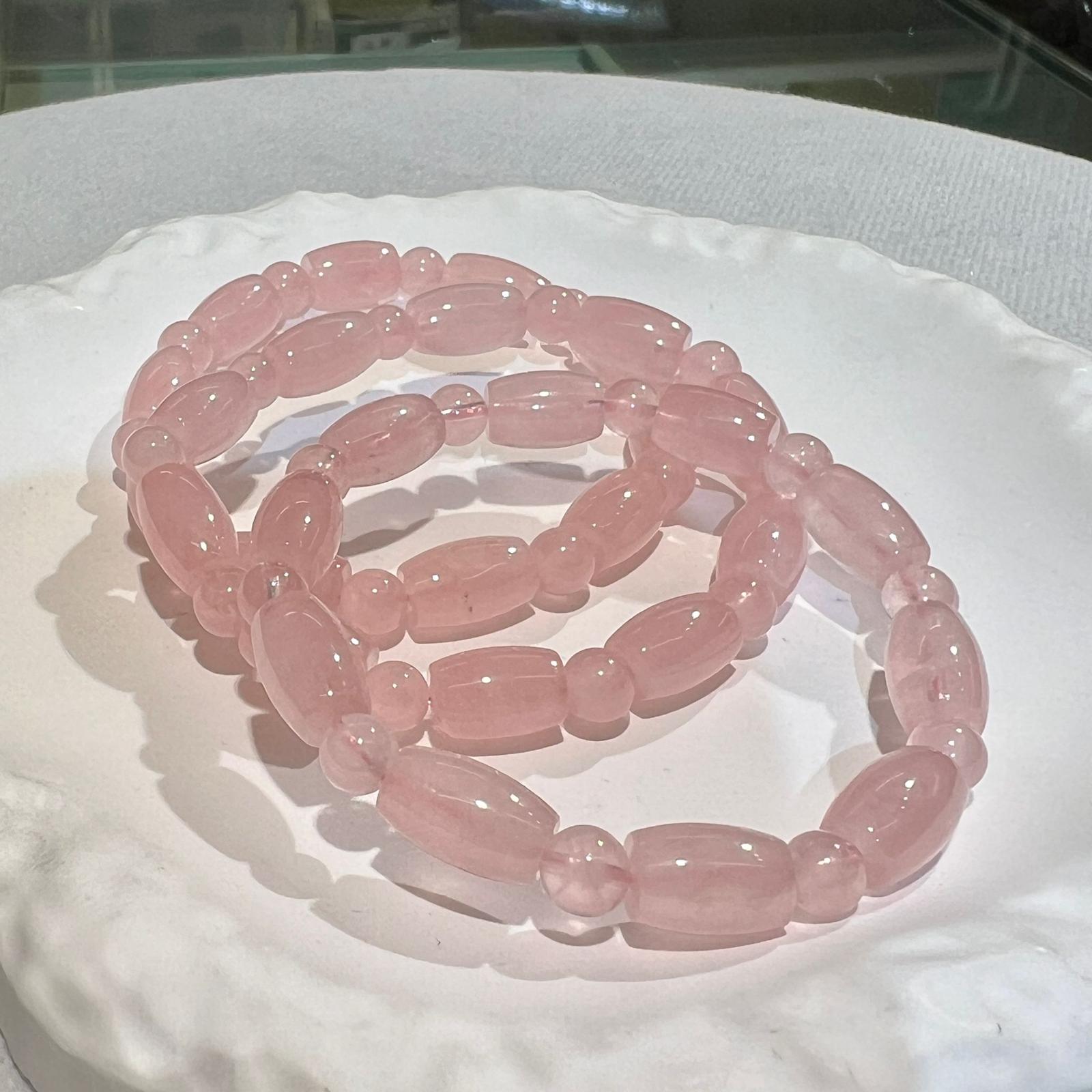 粉晶桶珠手串 #CA0055