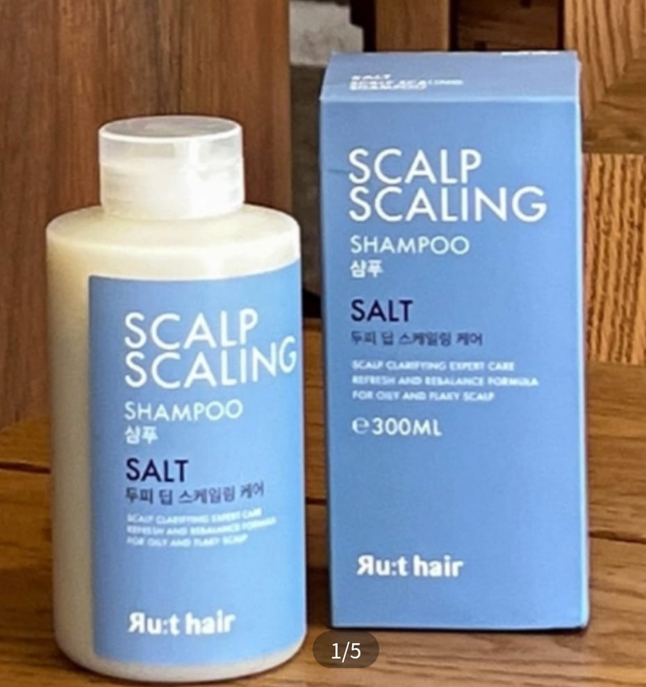 韓國人氣斷貨王去頭痕，頭瘡洗髮水 韓國RUTHAIR 3重海鹽天然潔淨洗髮水