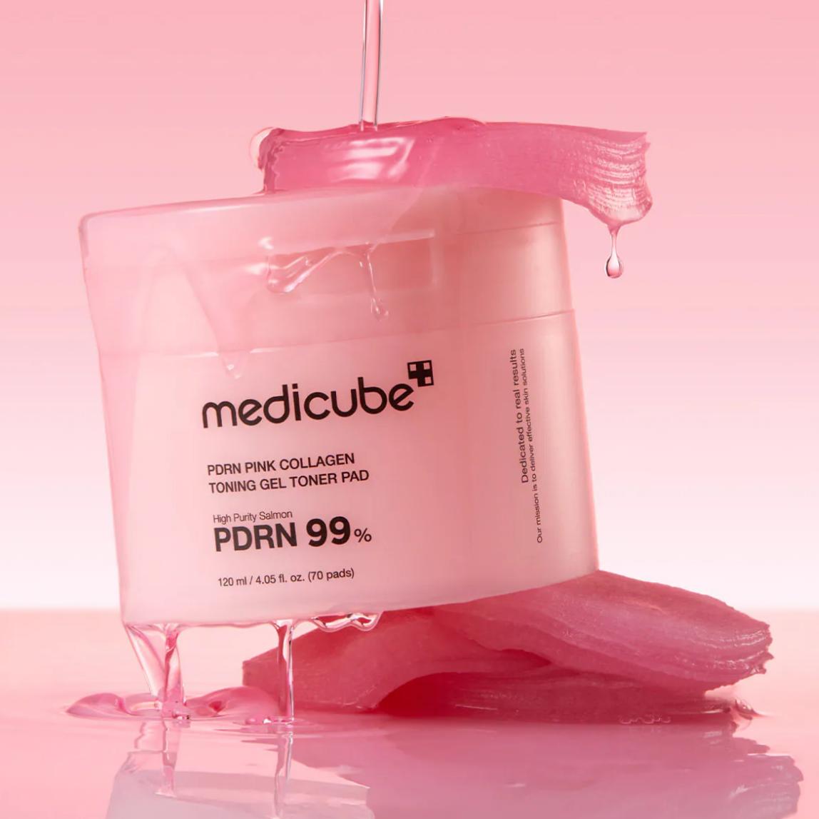 Medicube PDRN粉紅膠原凝膠爽膚棉