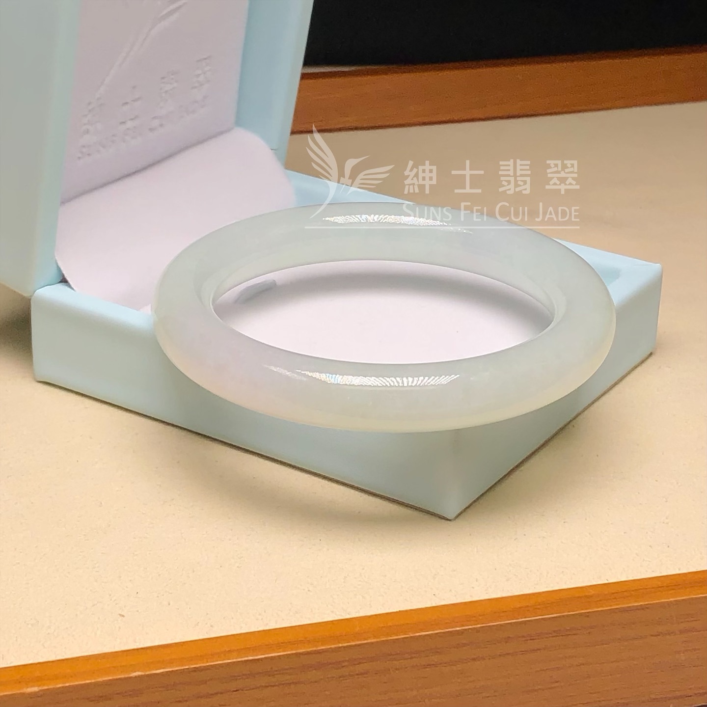 翡翠晴水色圓鐲55mm