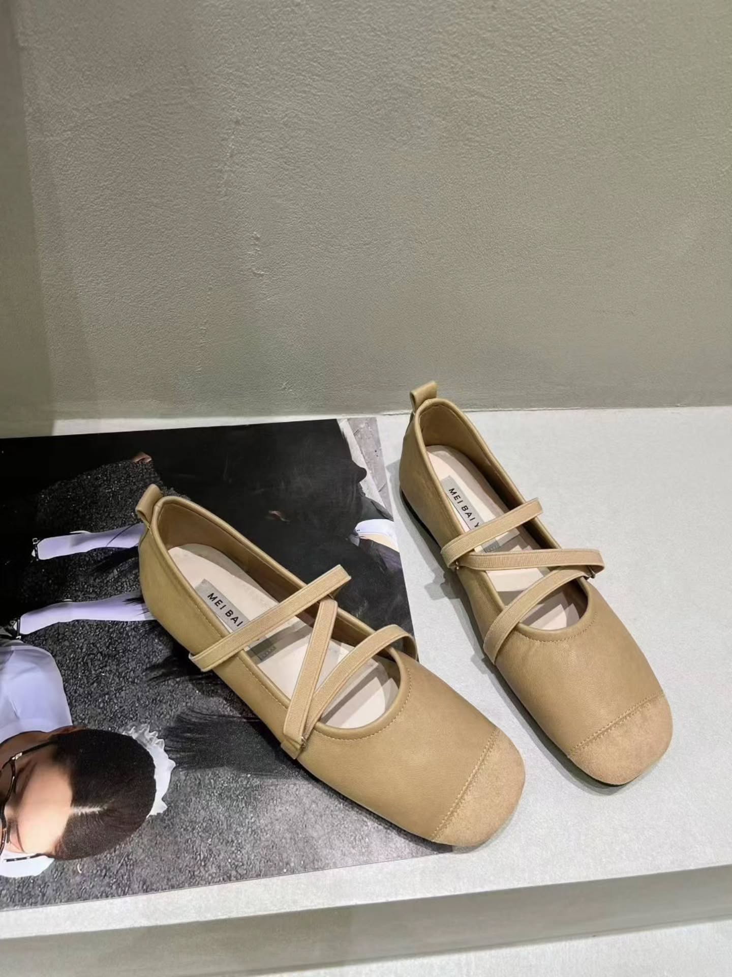 6638-85 法式芭蕾风交叉带单鞋 🇨🇳