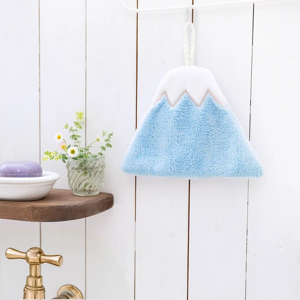 日本進口富士山刺繡微纖維吸水掛式擦手巾