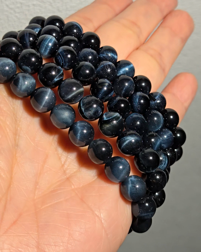 Blue tiger's eye bracelet from South Africa - JW95