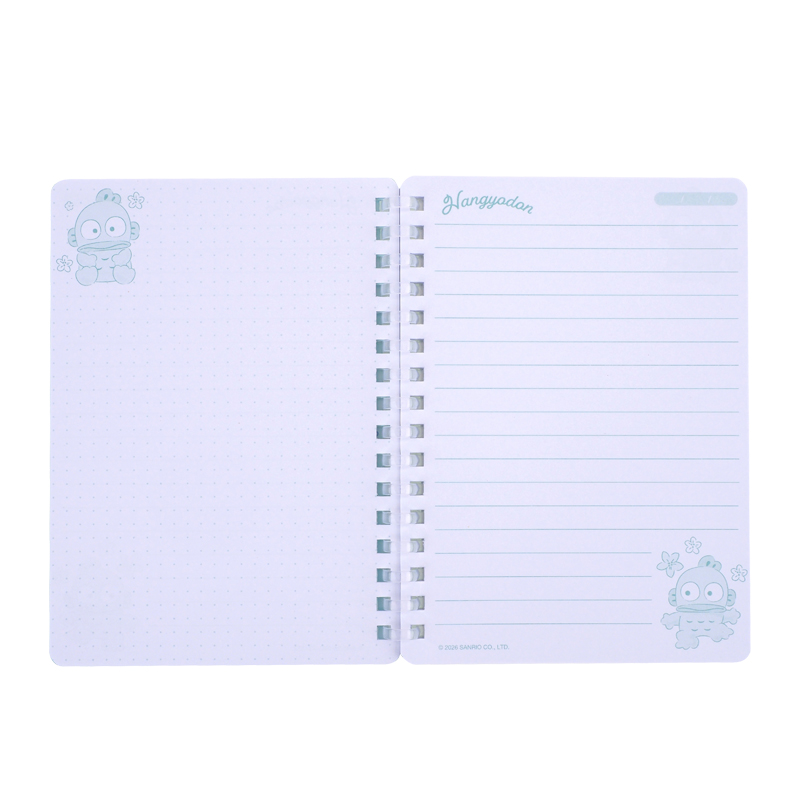 Hangyodon A6 Soft Wire-O Notebook w/ Memo Pad A6 軟線圈簿連便條紙 (共60頁紙，內有8款書籤貼及3款便條貼)