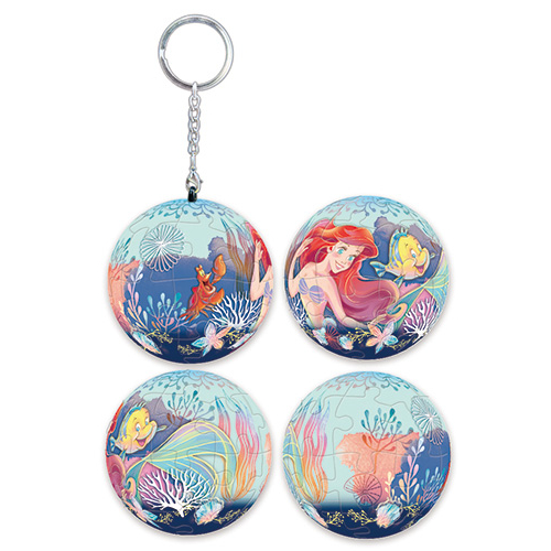 📦訂購 台灣代購 Disney 迪士尼 小美人魚 24片球形鎖匙扣拼圖 