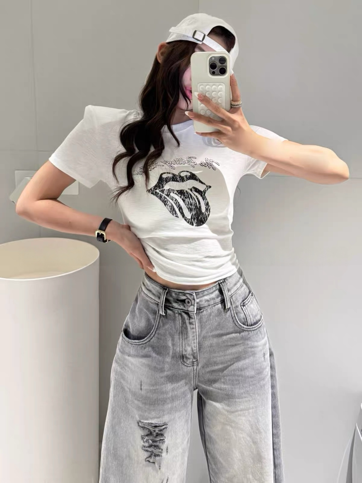 R02 洗水print Tee