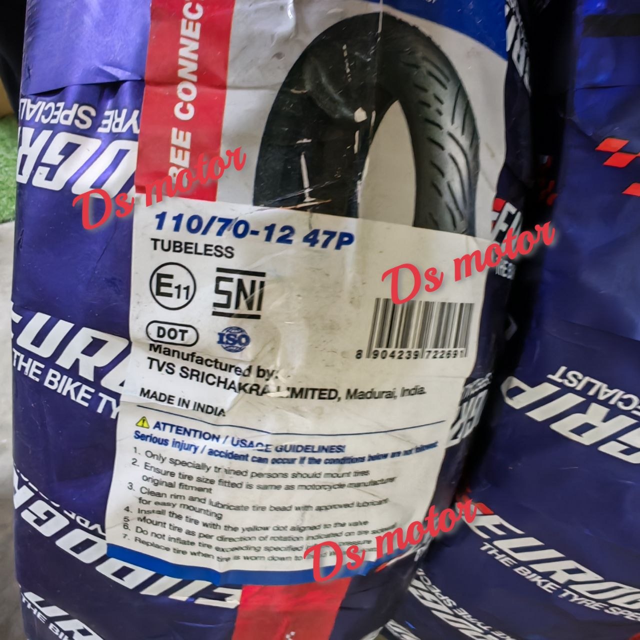 Eurogrip Tayar Rim 12 13 14 15 17 Inci Bee Connect Tyre 110/70-13 120/70-13 130/70-13 150/70-13 120/70-15 90/80-14 100/80-14 70/90-17 80/90-17 90/80-17 140/70-17