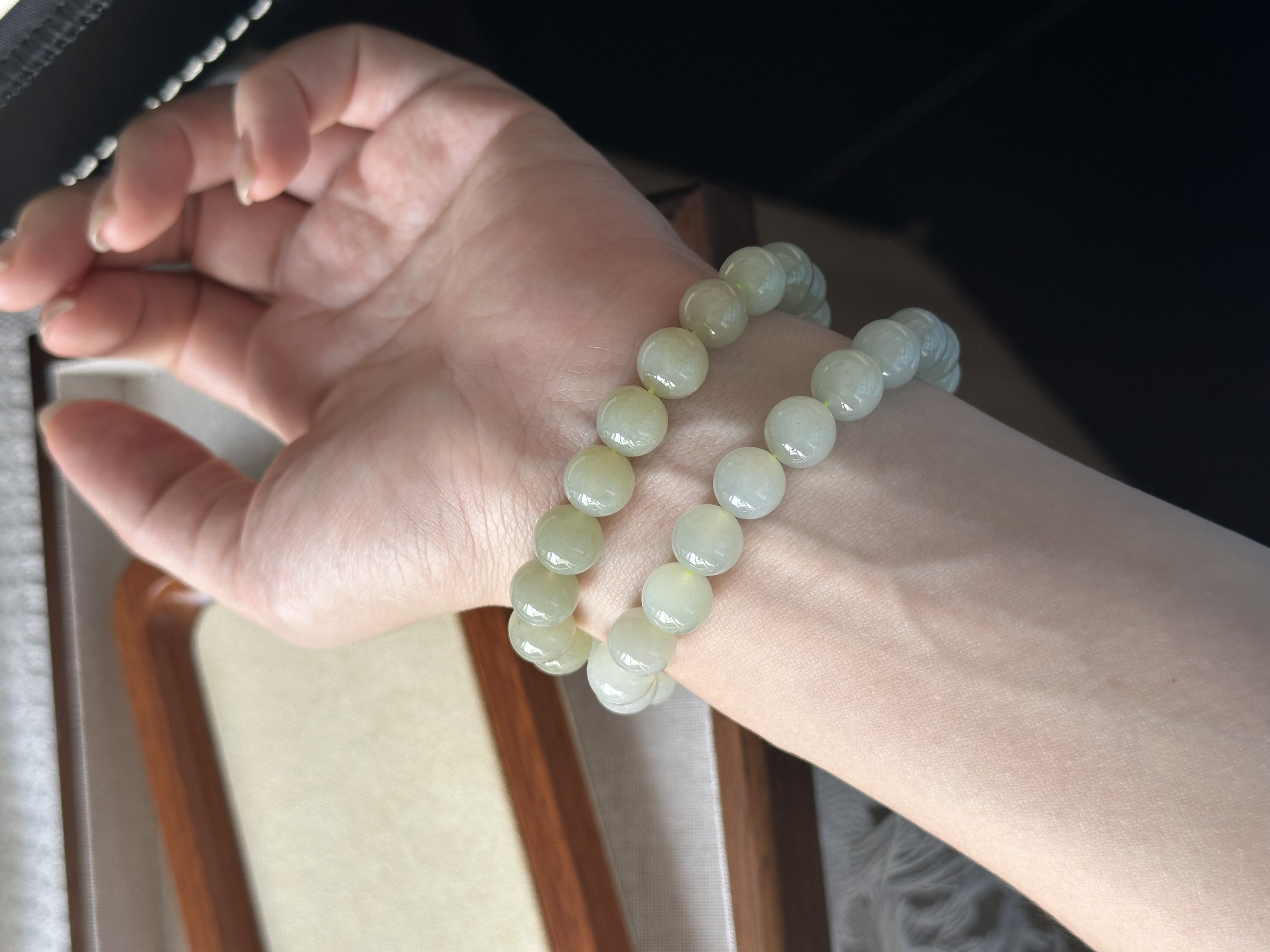 晴水和田玉 ｜ Hetian Jade 9.8mm