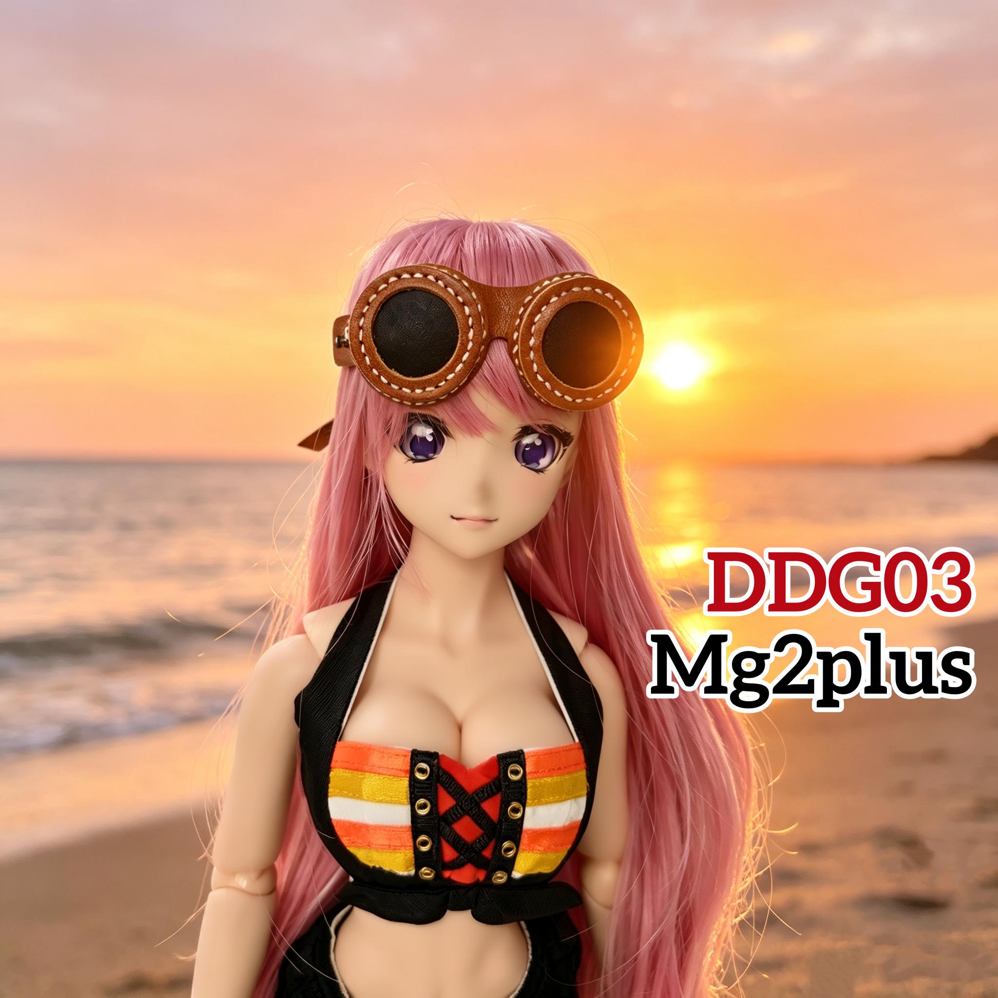 【MG2Plus】(20cm - 24cm Doll Head) 真皮手作蒸汽朋克風格眼罩 Handmade leather steampunk eye mask