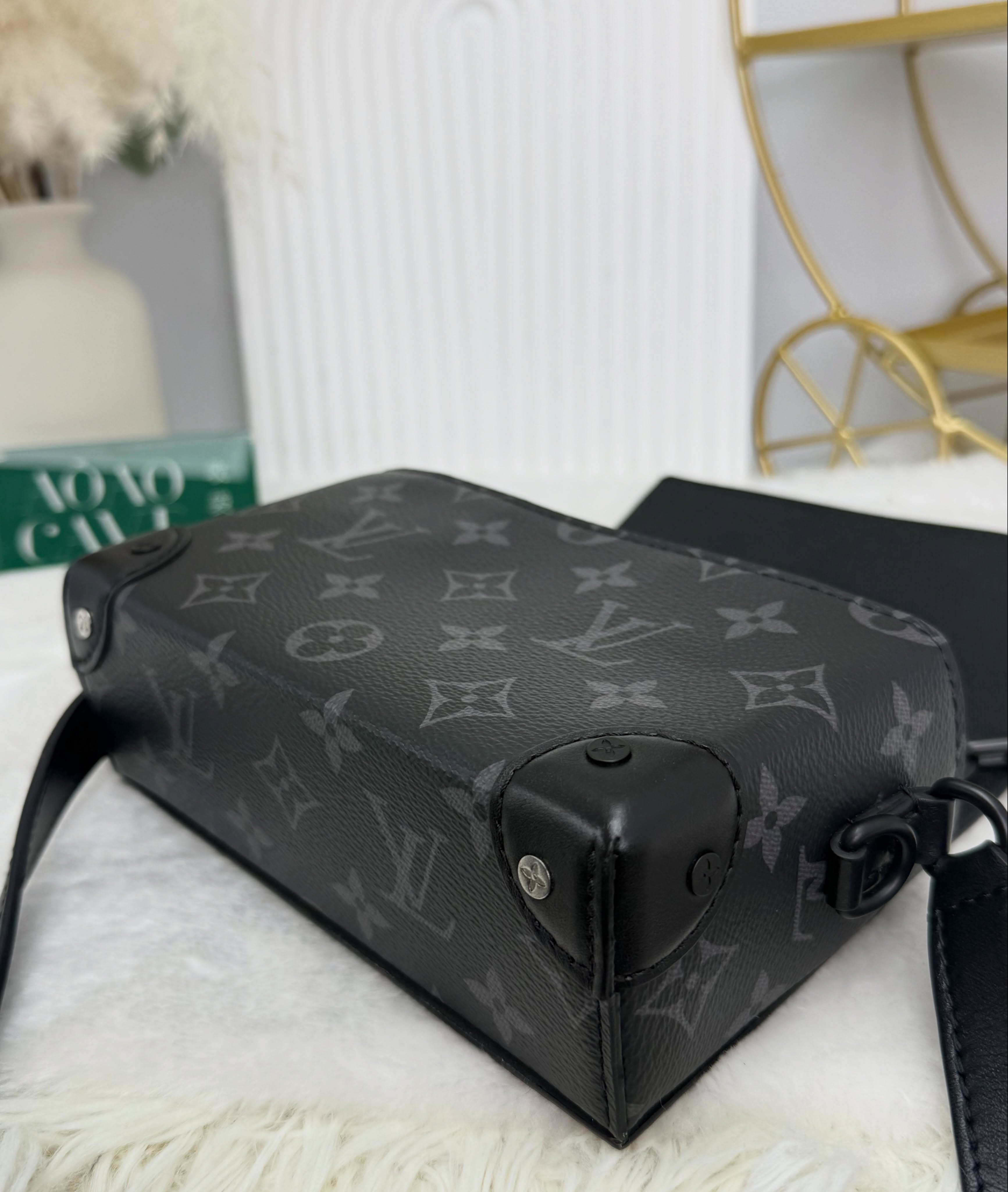 LV🛍️PRE OWNED 👜黑色老花 Steamer 晶片款 單肩斜肩包 有塵袋有盒🖤