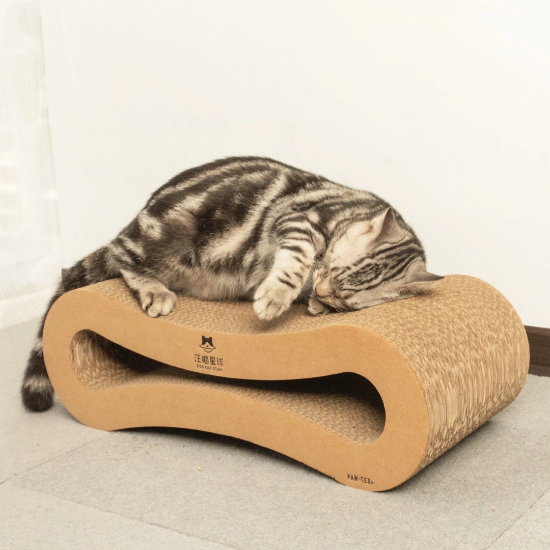 汪喵星球 經典8字型貓抓板｜不掉屑貓抓板