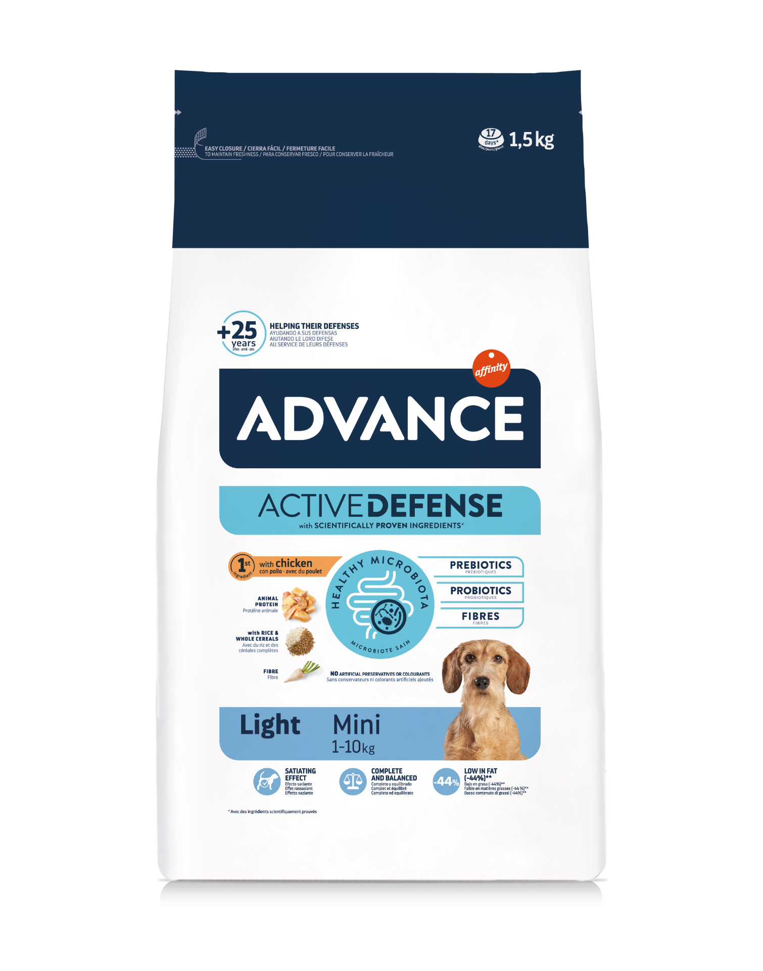 ADVANCE特殊護理小型成犬糧 – 輕體配方1.5KG（適合體重1-10kg/年齡15個月至8歲）