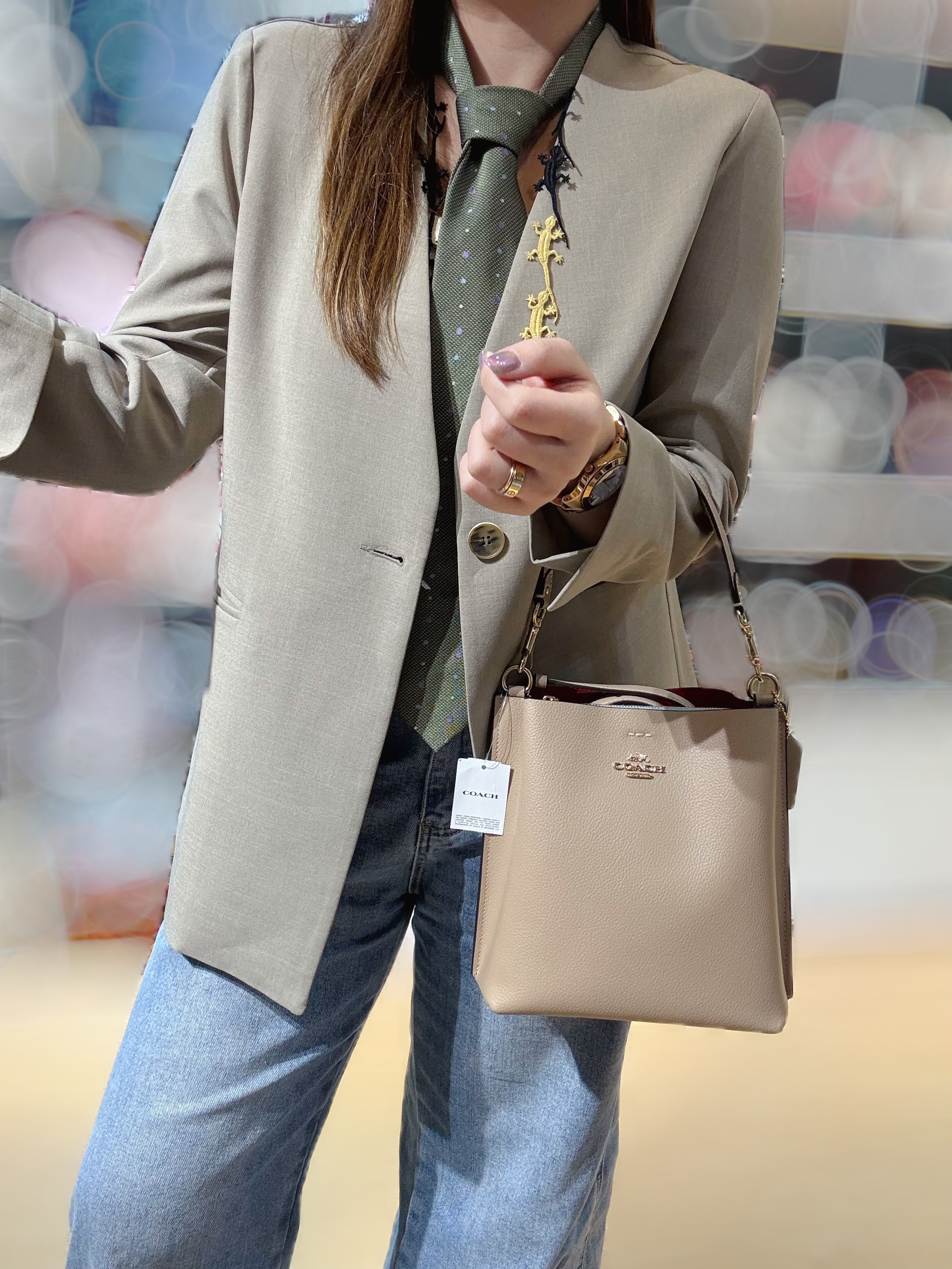 Coach Mollie bucket S beige